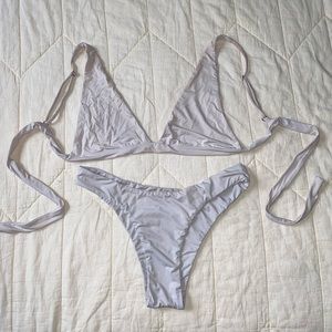 Pale Pink MYRA SWIM Rubik Top + Cindy Bottoms